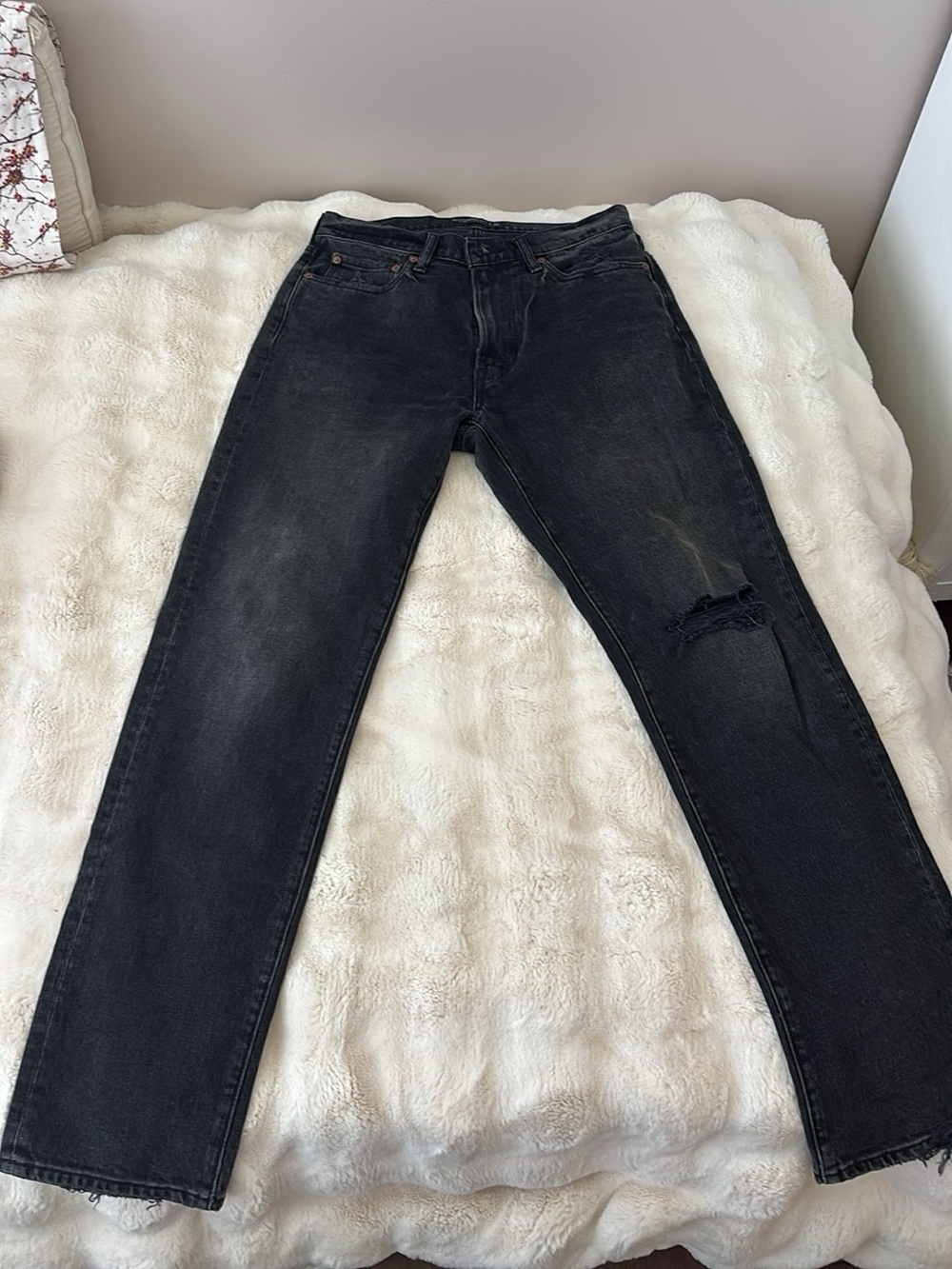 Abercrombie & Fitch Black Straight-Leg Jeans